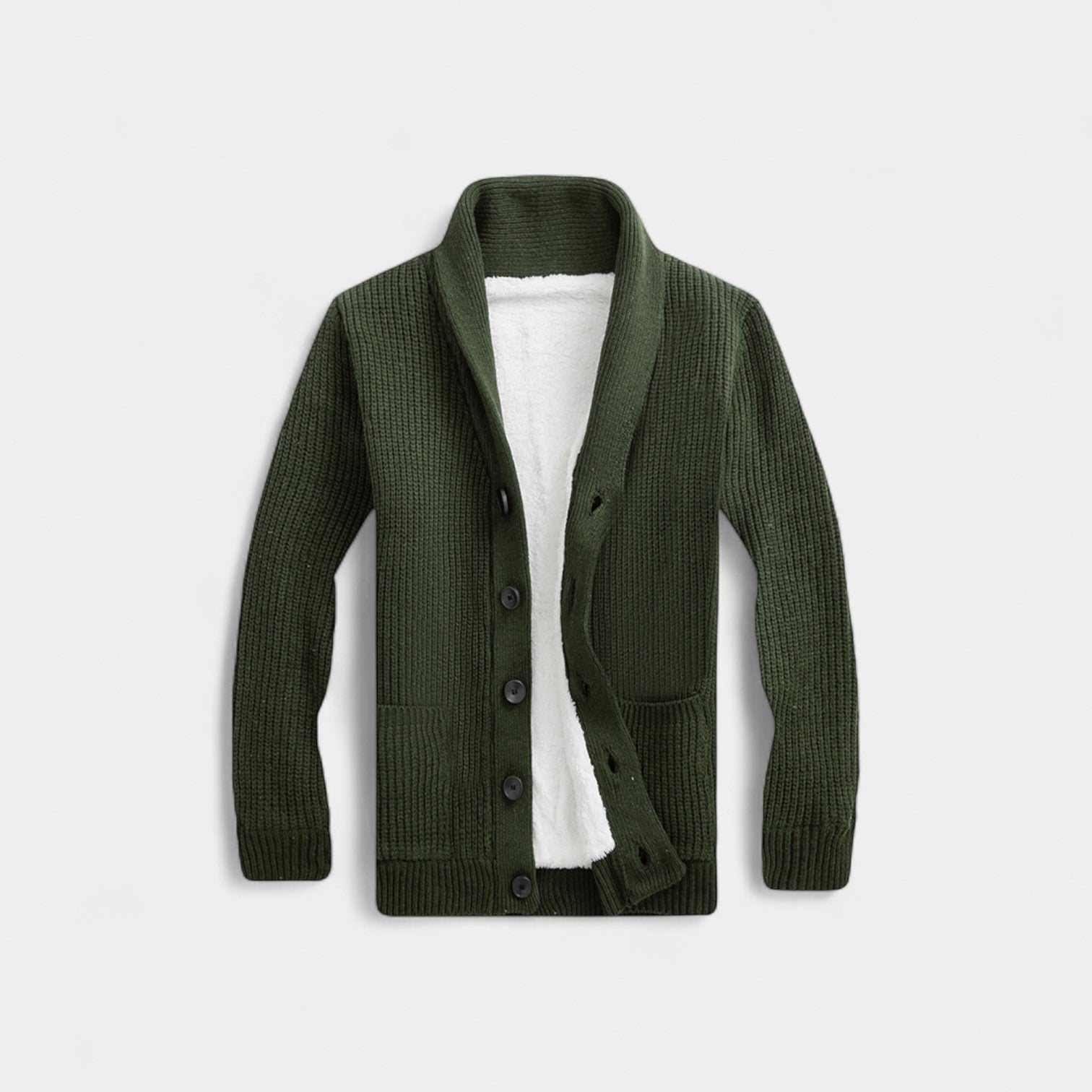 CELVOIR | CARDIGAN HOMME MAILLE COL V BOUTONNÉ