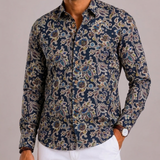 Celvoir | Chemise Fleurie Avec Manches Longues Pour Hommes