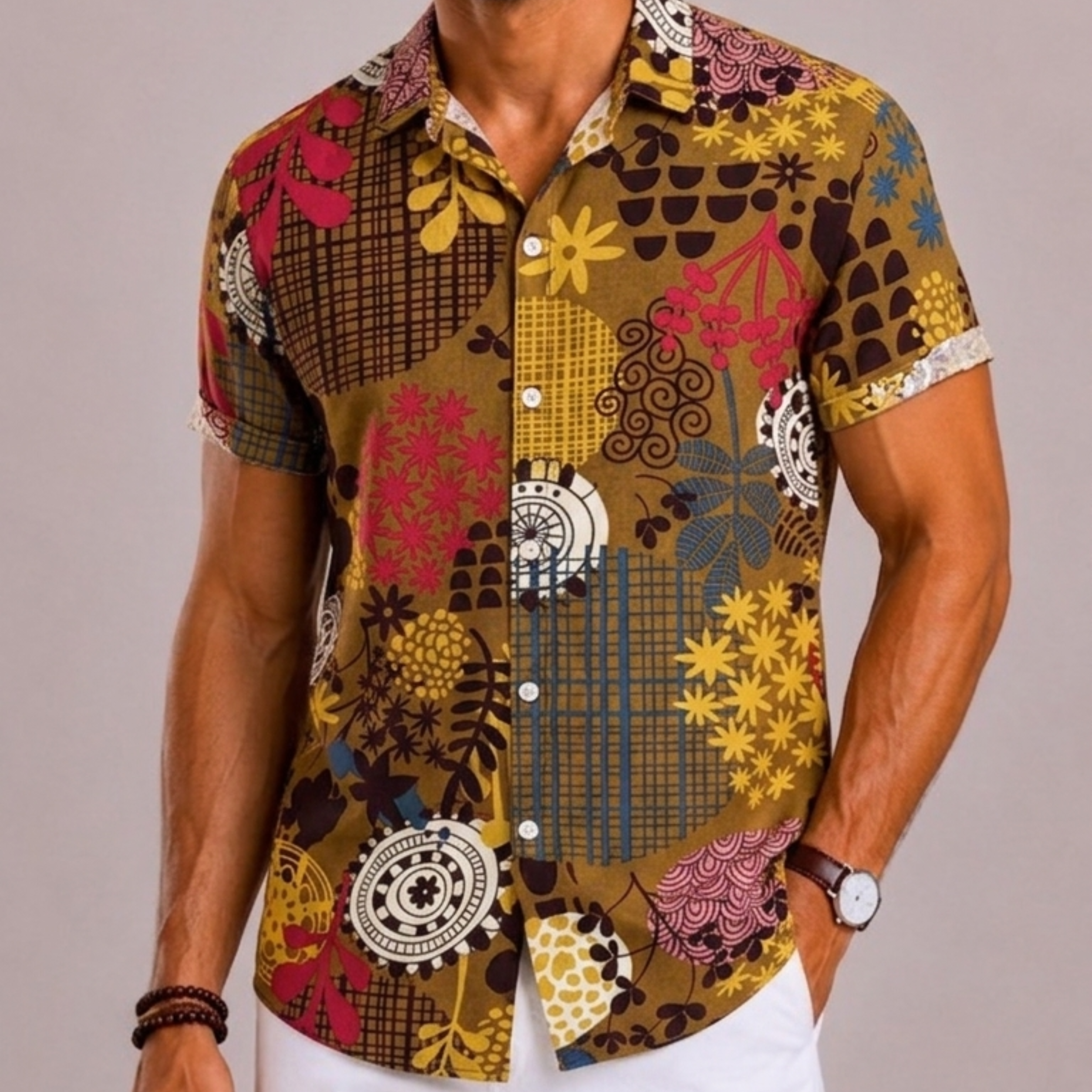 Celvoir | Chemise Fleurie Pour Hommes