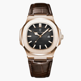 Celvoir | Montre Chronographe Avec Bracelet En Cuir Pour Hommes
