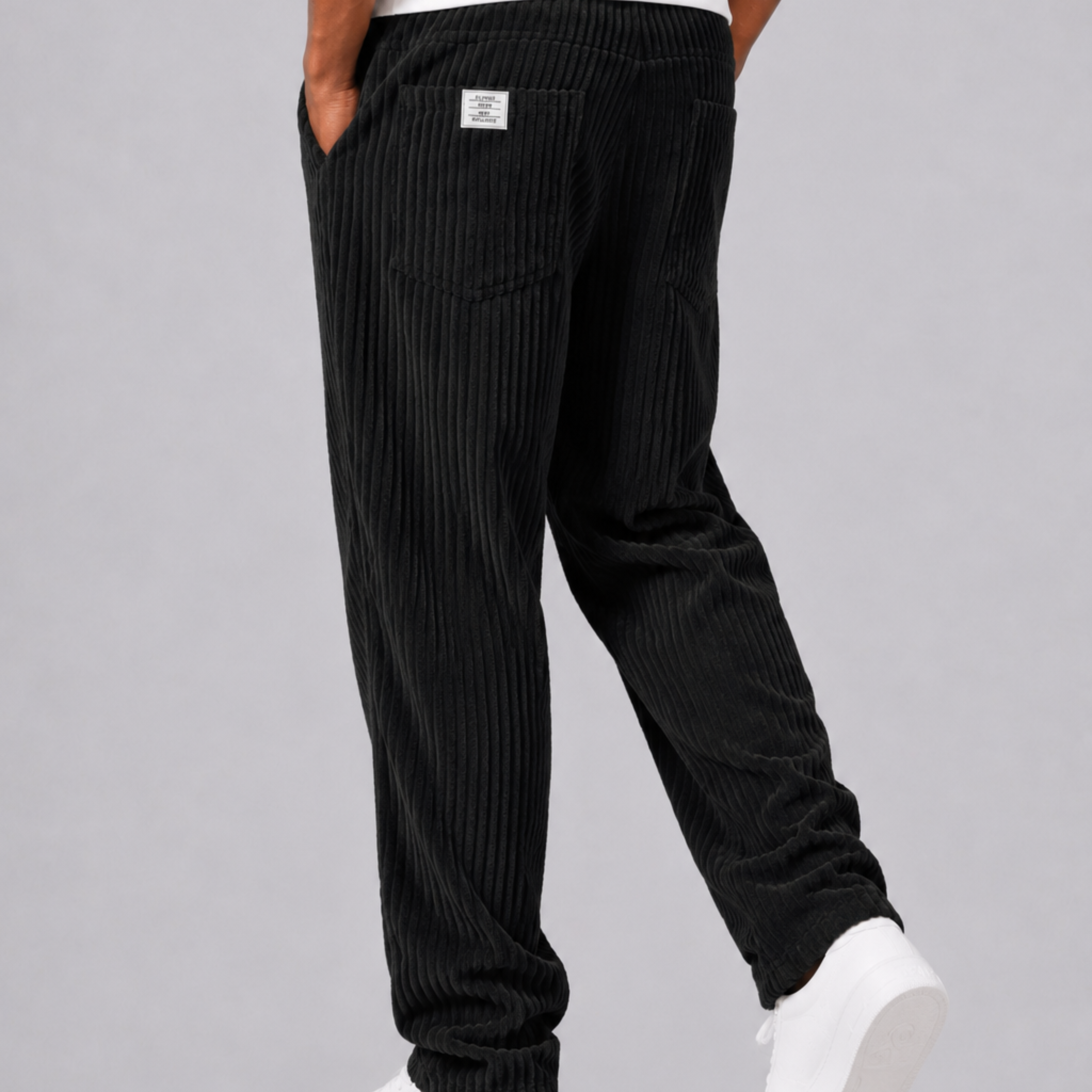 Celvoir | Pantalon En Velours Côtelé Avec Taille Élastique Pour Hommes