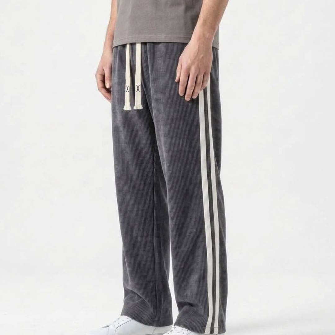 Pantalon De Jogging Rayé À Coupe Décontractée