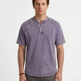 T-Shirt Henley Vintage Pour Homme
