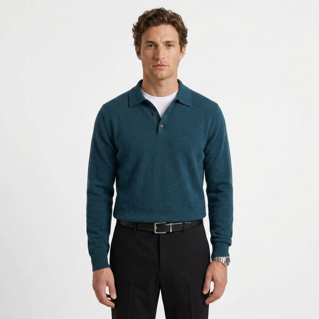 Cardigan Boutonné À Col Polo