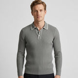 Celvoir | Polo Tricoté Côtelé Avec Col Classique Pour Hommes