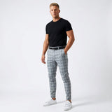Celvoir | Pantalon À Carreaux Coupe Ajustée Pour Hommes