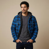 Celvoir | Veste Homme À Carreaux Avec Capuche