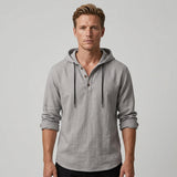 Celvoir | Chemise Henley À Capuche Avec Manches Longues Pour Hommes