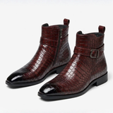 Bottines Mi-Hautes Texturées À Zip Latéral