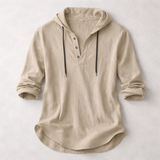 Celvoir | Chemise Henley À Capuche Avec Manches Longues Pour Hommes
