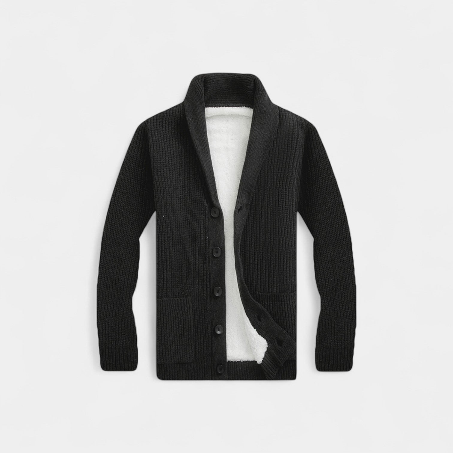 CELVOIR | CARDIGAN HOMME MAILLE COL V BOUTONNÉ