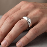 Bague Statement À Facettes