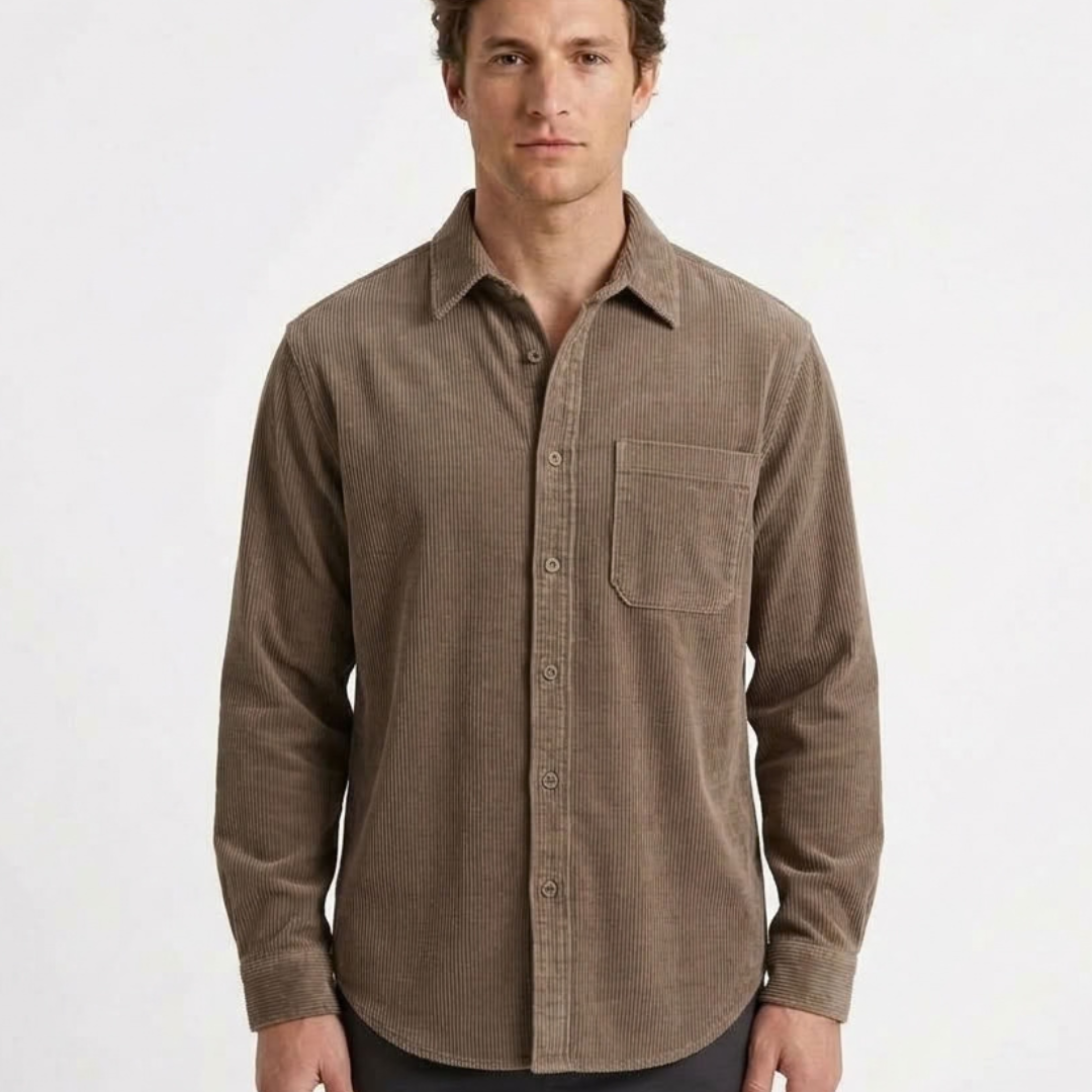 Surchemise Texturée Boutonnée Pour Homme