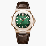 Celvoir | Montre Chronographe Avec Bracelet En Cuir Pour Hommes