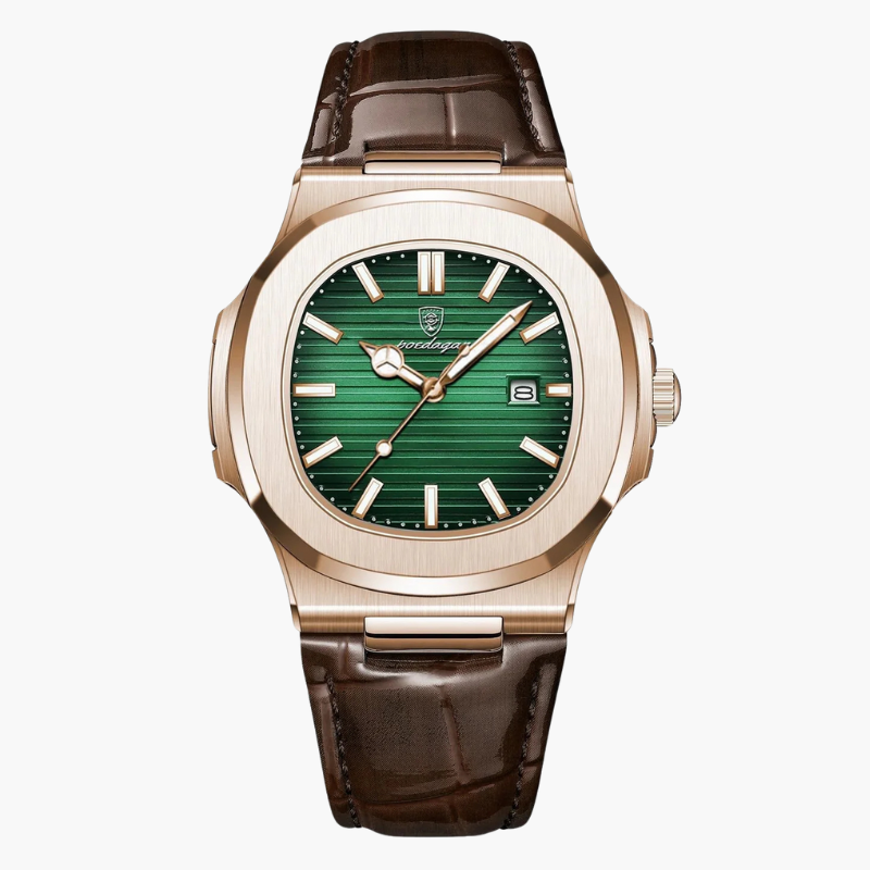 Celvoir | Montre Chronographe Avec Bracelet En Cuir Pour Hommes
