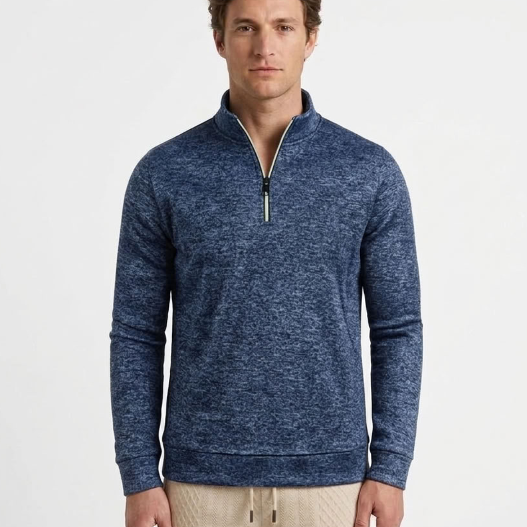 Pull À Col Zippé Et Manches Longues