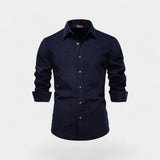 CELVOIR | CHEMISE HOMME VELOURS CÔTELÉ MANCHES LONGUES