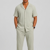 Celvoir | Ensemble Chemise Manches Courtes Avec Pantalon Pour Hommes