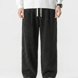 Pantalon Large En Velours Côtelé Pour Hommes