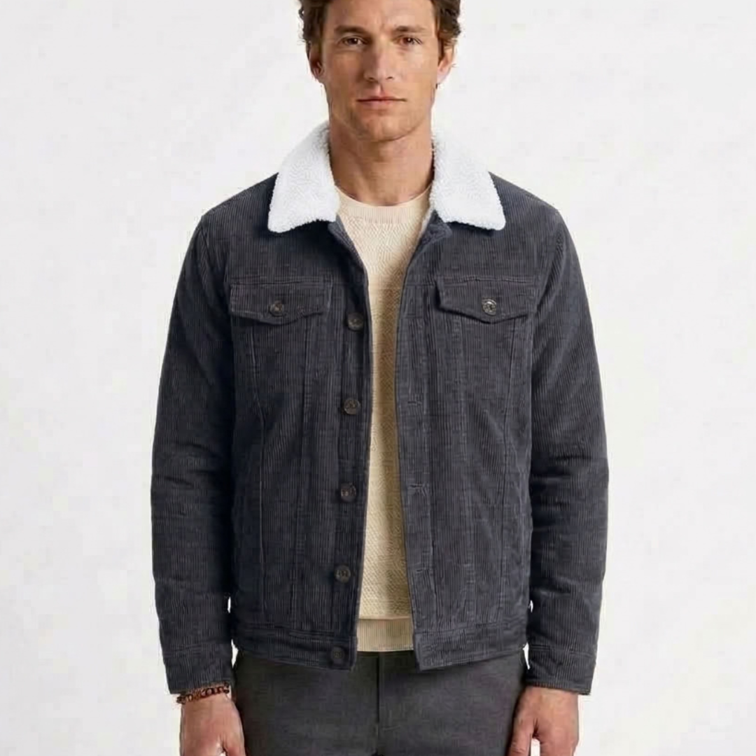 Veste Matelassée À Fines Côtes Pour Homme