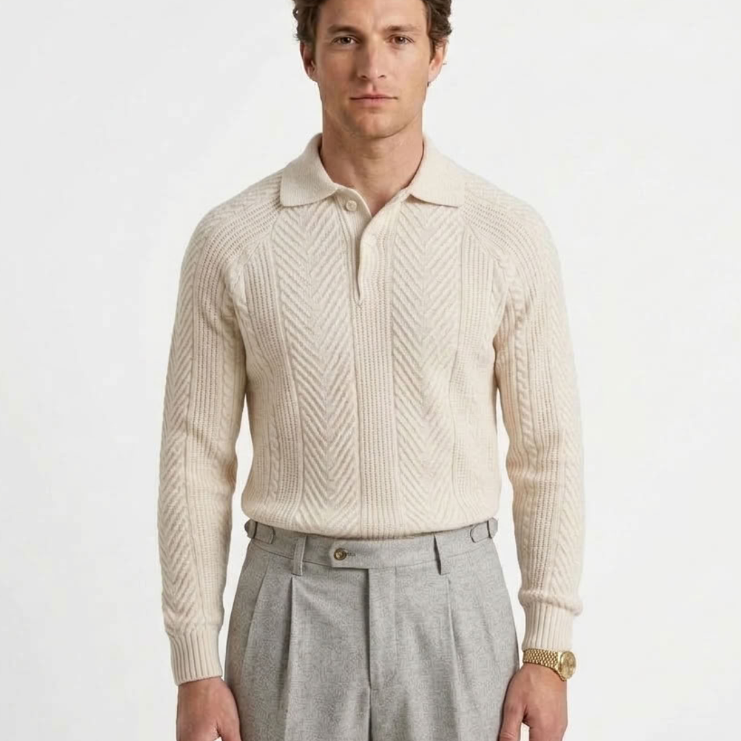 Pull Ajusté Texturé Pour Homme