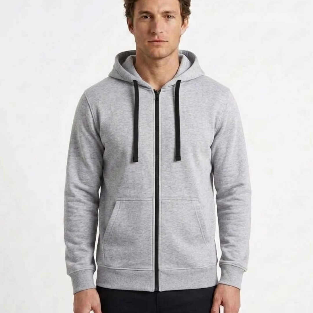 Sweat Zippé Coupe-Vent À Capuche