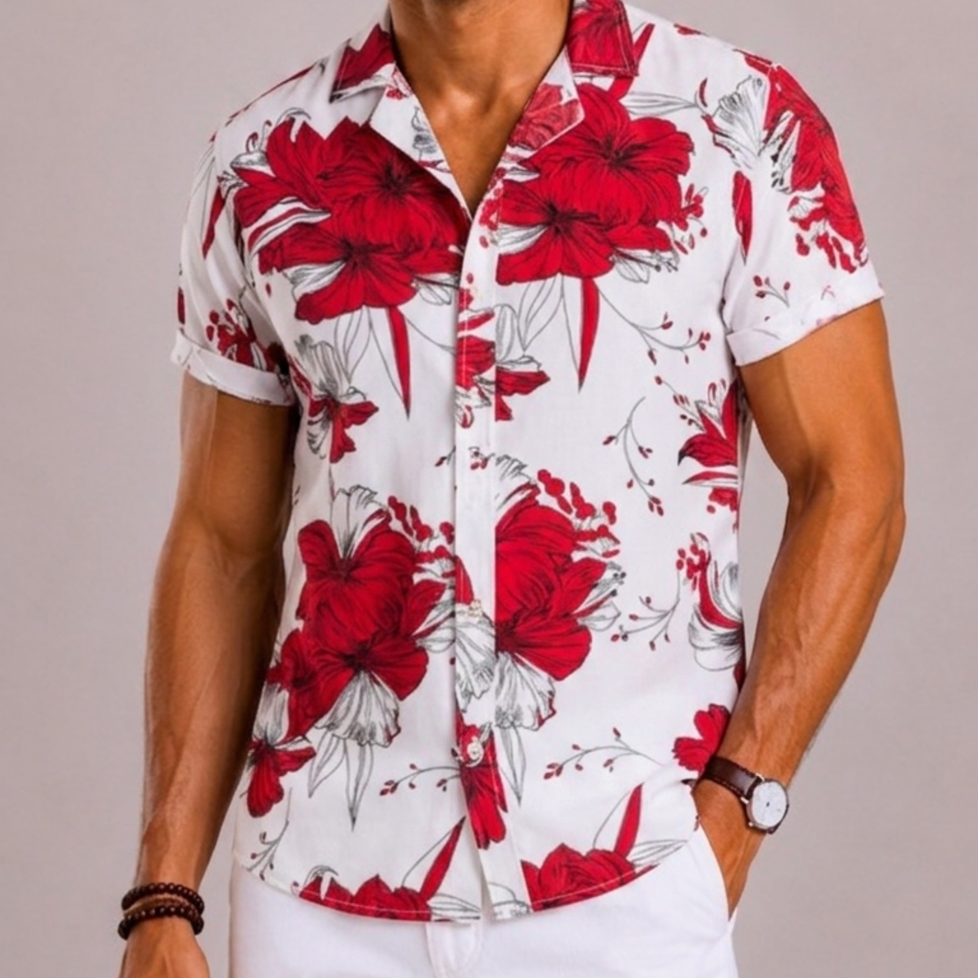 Celvoir | Chemise Fleurie Pour Hommes