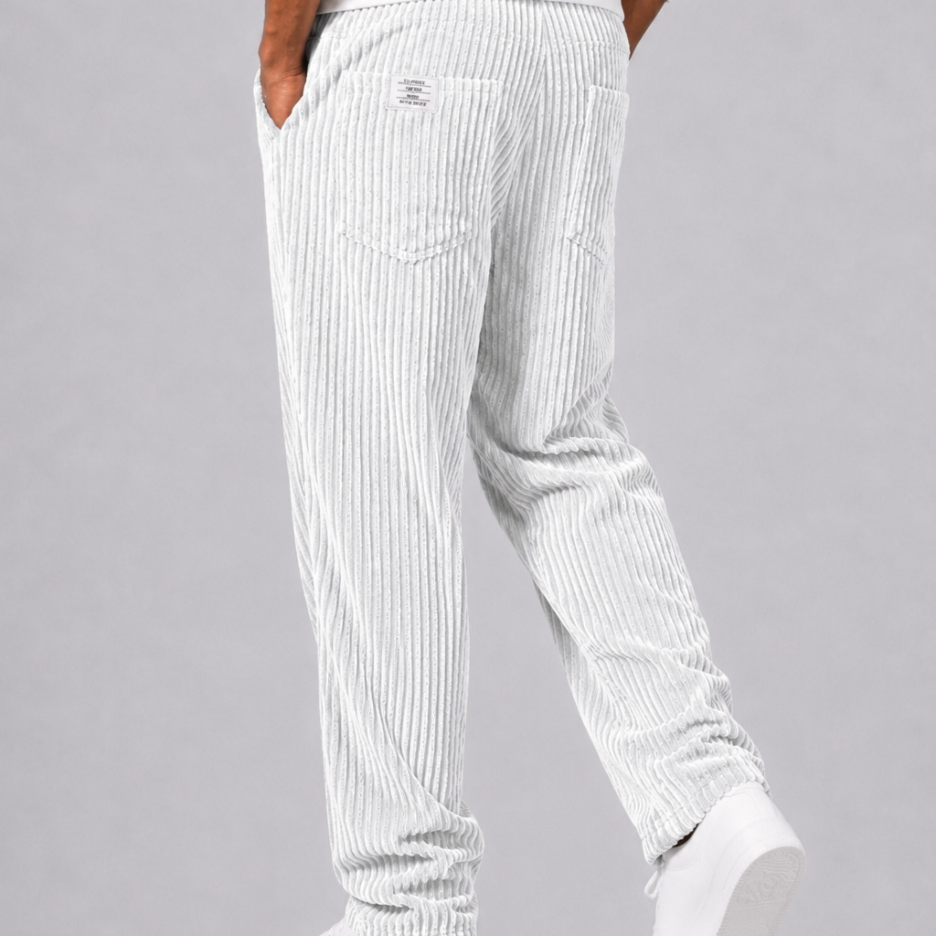 Celvoir | Pantalon En Velours Côtelé Avec Taille Élastique Pour Hommes