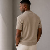 Celvoir | Polo Zippé En Maille Aérée Pour Hommes