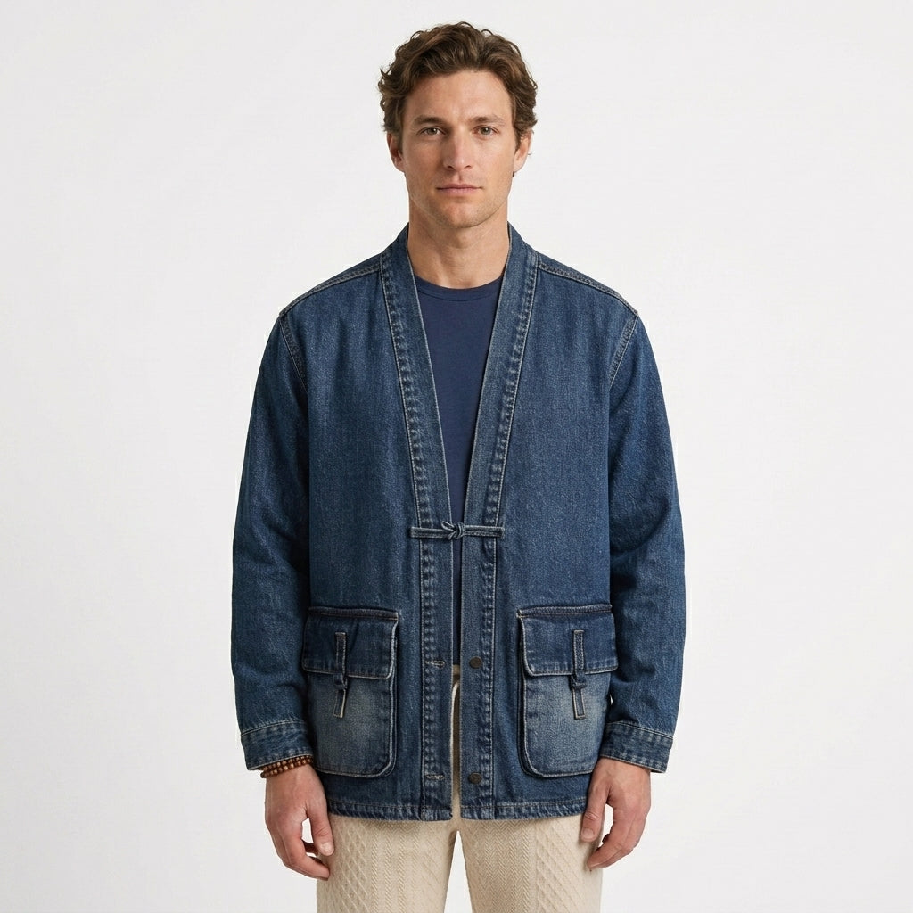 Veste Croisée Décontractée À Ceinture