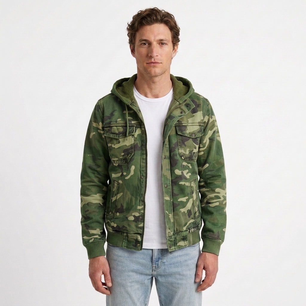 Veste D’Hiver Zippée À Capuche
