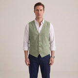 Celvoir | Gilet De Costume Boutonné Pour Hommes
