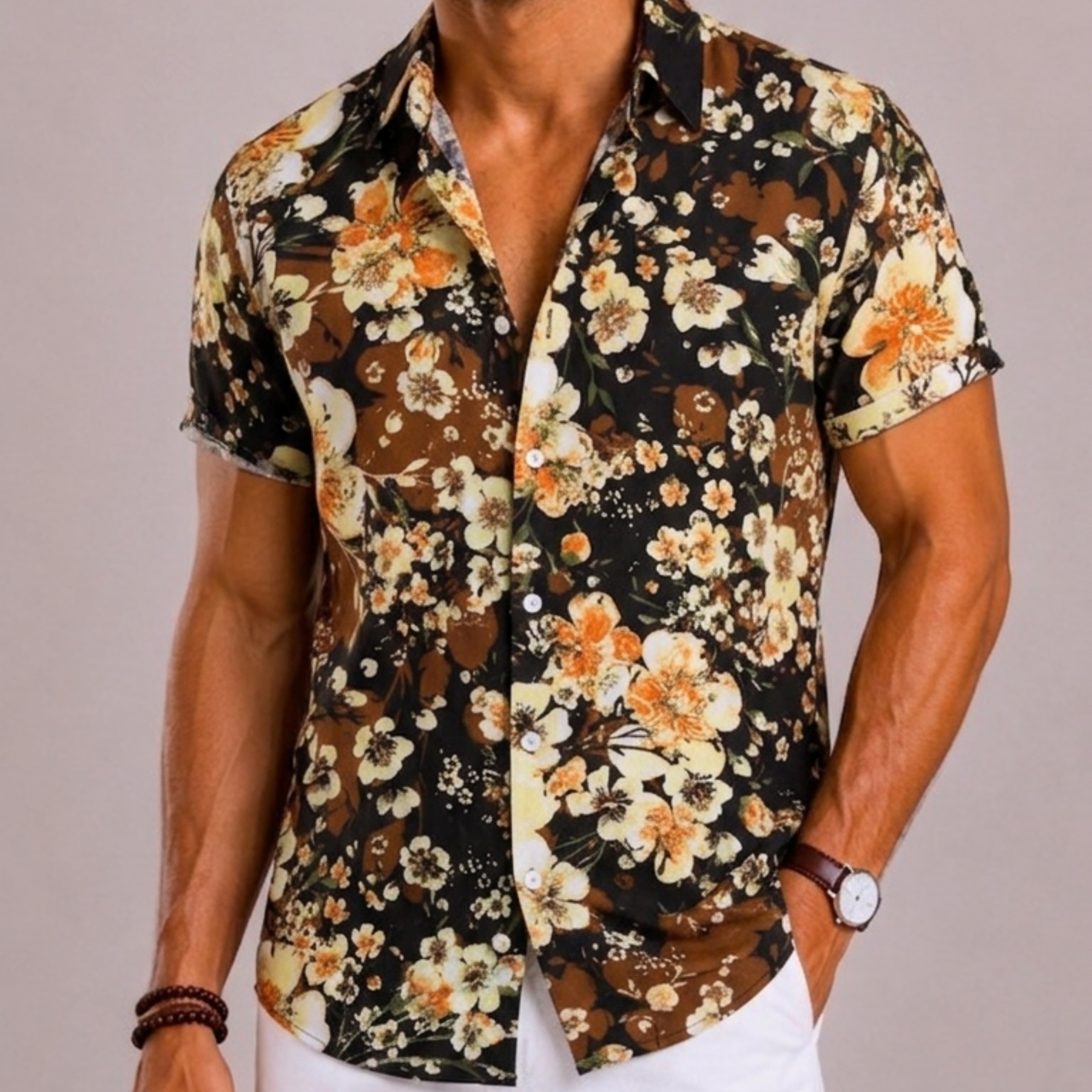 Celvoir | Chemise Fleurie Pour Hommes