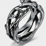 Bague Vintage À Symboles Vikings Tressés