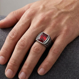 Bague Statement À Pierre Carrée