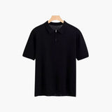Celvoir | Polo Zippé En Maille Aérée Pour Hommes