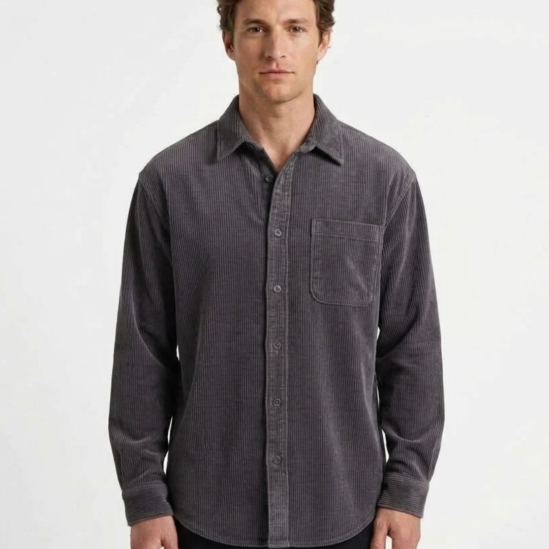 Surchemise Texturée Boutonnée Pour Homme