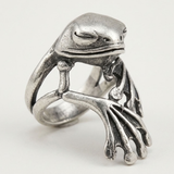 Bague Ajustable À Motif Grenouille Pour Homme