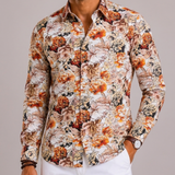 Celvoir | Chemise Fleurie Avec Manches Longues Pour Hommes