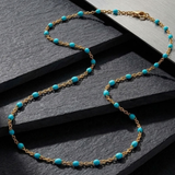Collier Chaîne Dorée À Pierres Colorées Pour Hommes