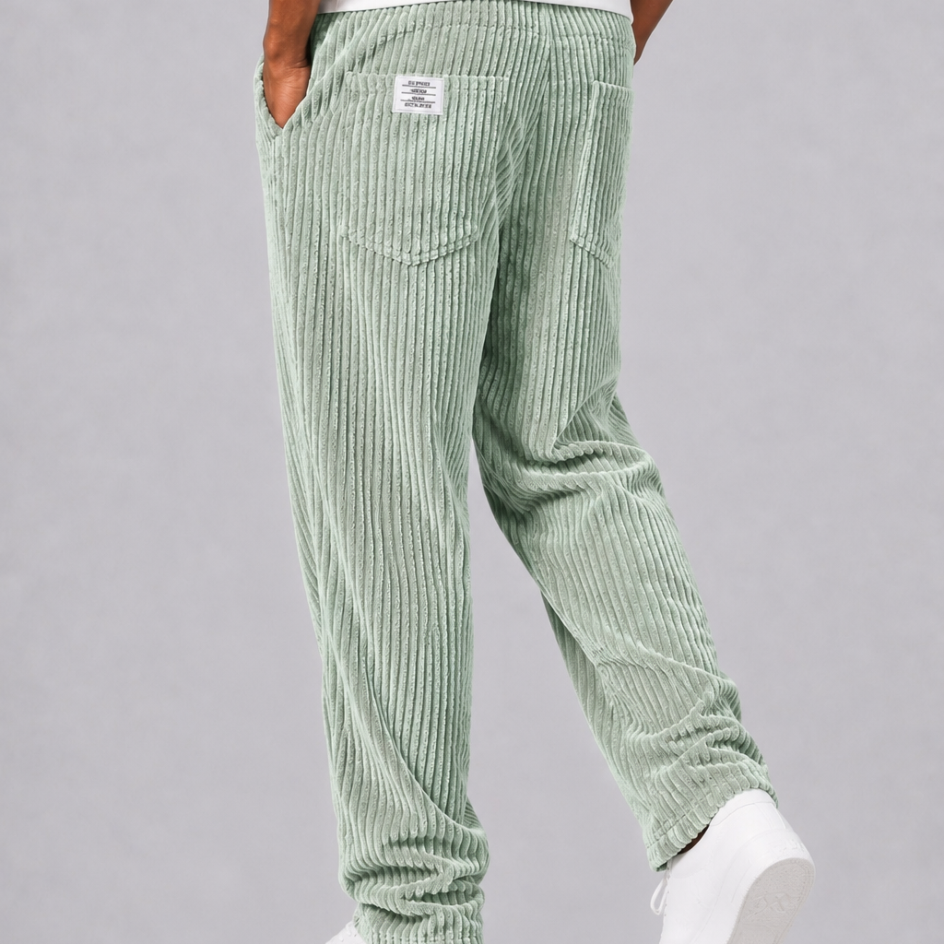 Celvoir | Pantalon En Velours Côtelé Avec Taille Élastique Pour Hommes