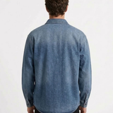 Chemise Délavée Vintage Boutonnée Pour Homme