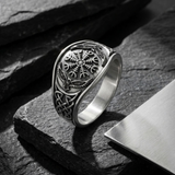 Bague Statement À Boussole Viking