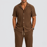 Celvoir | Ensemble Chemise Manches Courtes Avec Pantalon Pour Hommes