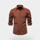 CELVOIR | CHEMISE HOMME VELOURS CÔTELÉ MANCHES LONGUES
