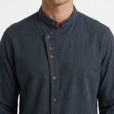 Chemise Décontractée À Col Montant Pour Homme