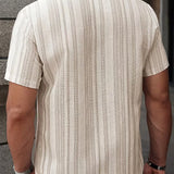 Celvoir | Chemise À Rayures Verticales Texturées Pour Hommes