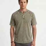 T-Shirt Henley Vintage Pour Homme