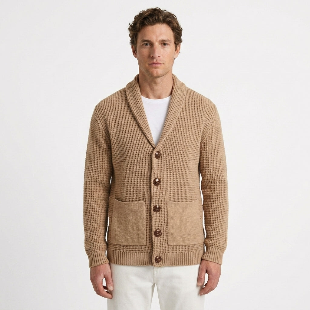 Cardigan Texturé À Col Châle