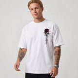 Celvoir | T-Shirt À Imprimé Rose Graphique Pour Hommes
